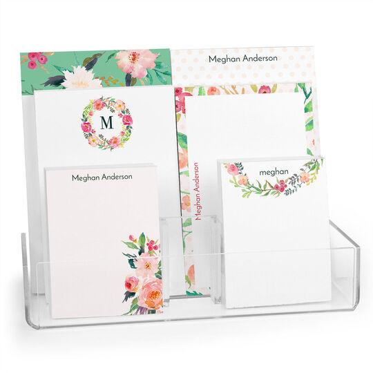 Watercolor Peonies Notepad Set